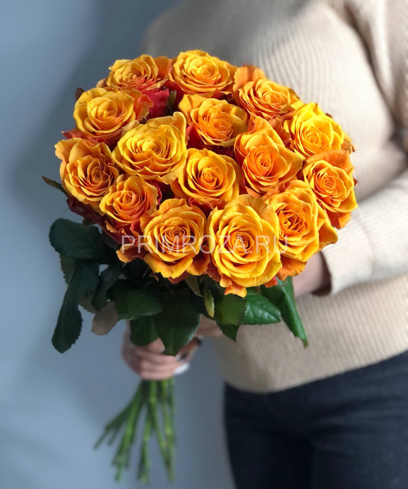 Букет из 15 оранжевых роз #DM030 Flowers delivery Vladivostok
