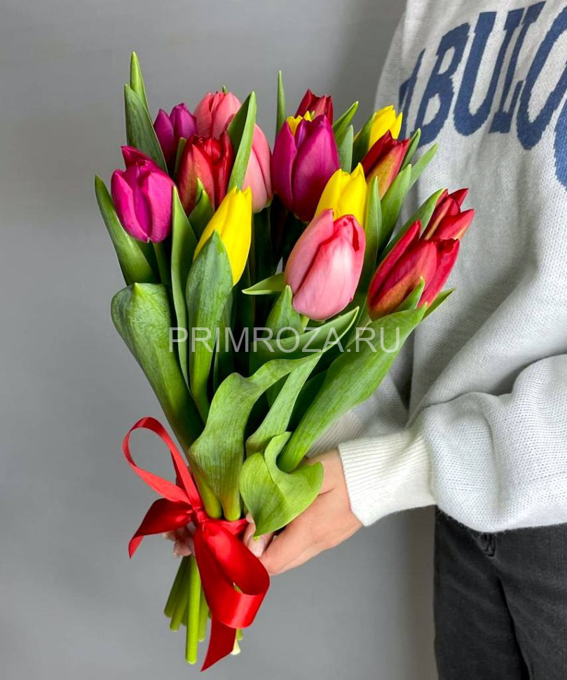  Тюльпаны микс (15шт)  Flowers delivery Vladivostok