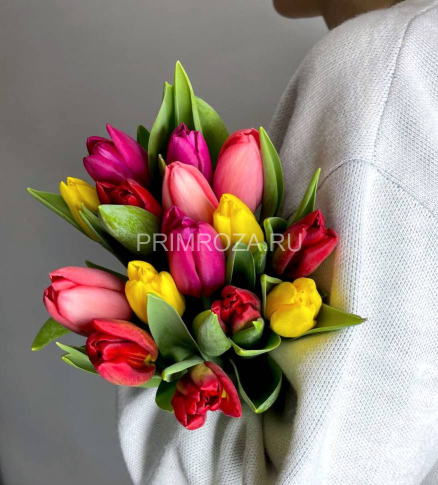  Тюльпаны микс (15шт)  Flowers delivery Vladivostok