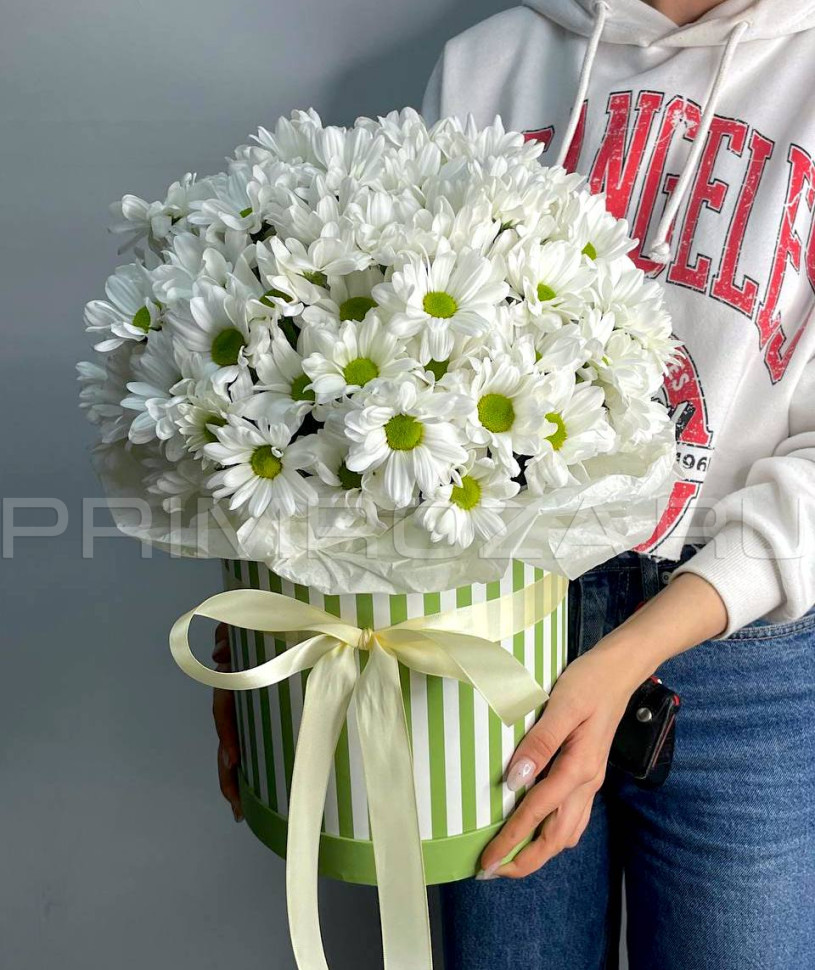 Prefabricated bouquet with chrysanthemum in a tube #A2059 Flowers delivery Vladivostok
