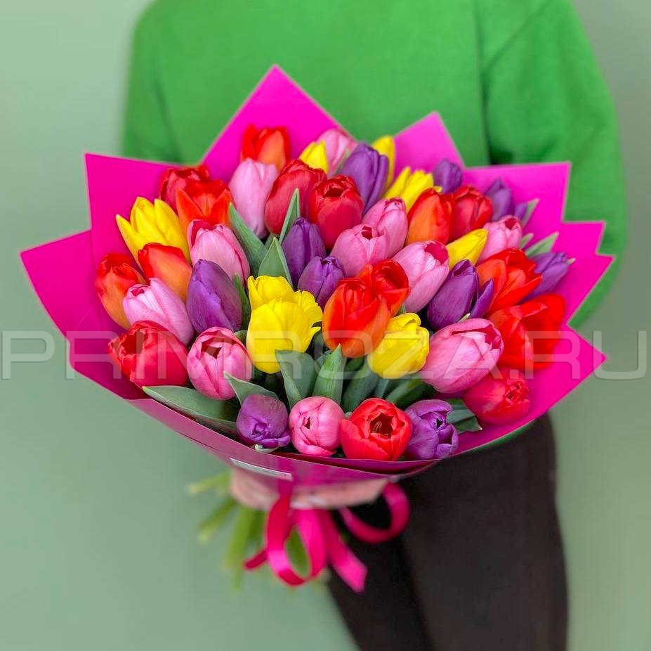 Prefabricated bouquet with a tulip #A1802 Flowers delivery Vladivostok