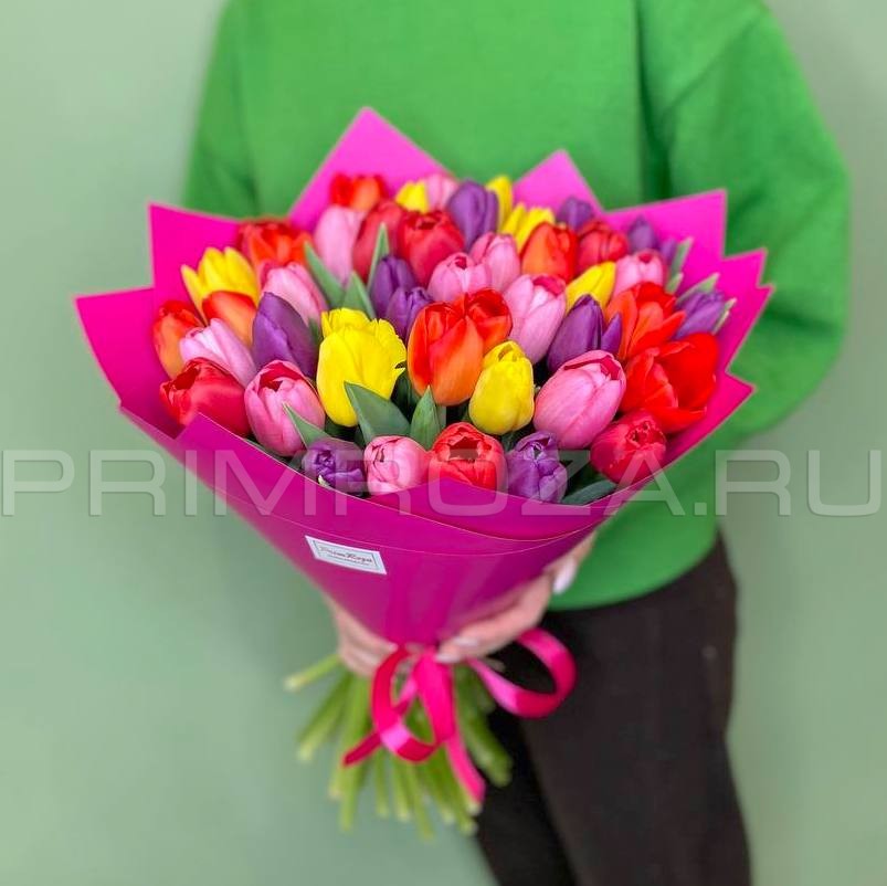 Prefabricated bouquet with a tulip #A1802 Flowers delivery Vladivostok
