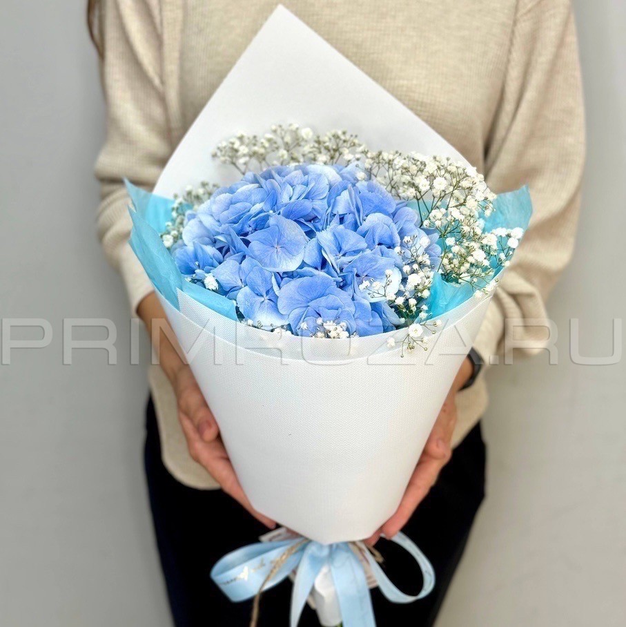 Bouquet of hydrangeas and gypsophila Flowers delivery Vladivostok