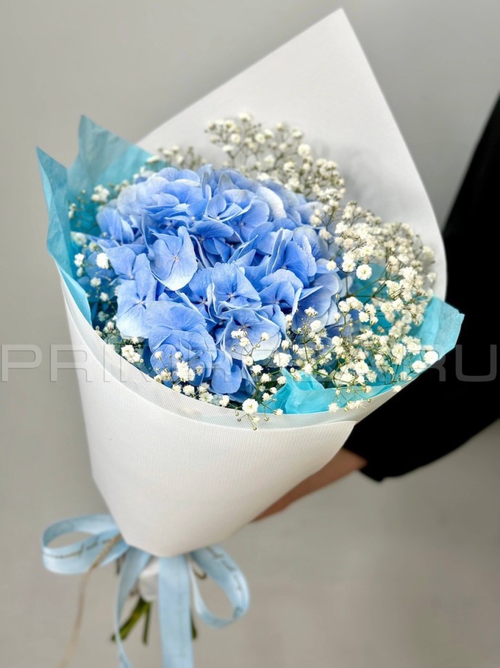 Bouquet of hydrangeas and gypsophila Flowers delivery Vladivostok