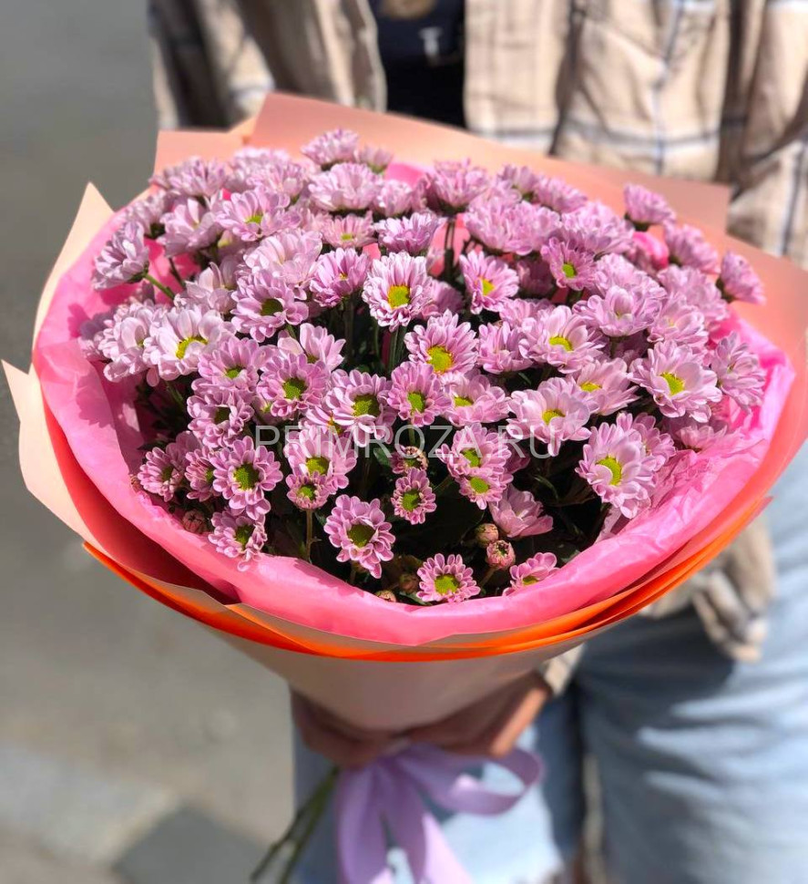 Монобукет из 7 сиреневых сантини Flowers delivery Vladivostok