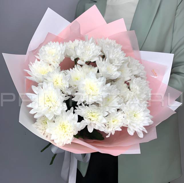  Bouquet of white chrysanthemums #H54391