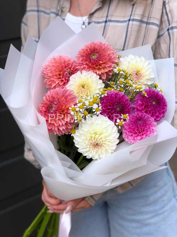 Букет с георгинами #A1110 Flowers delivery Vladivostok