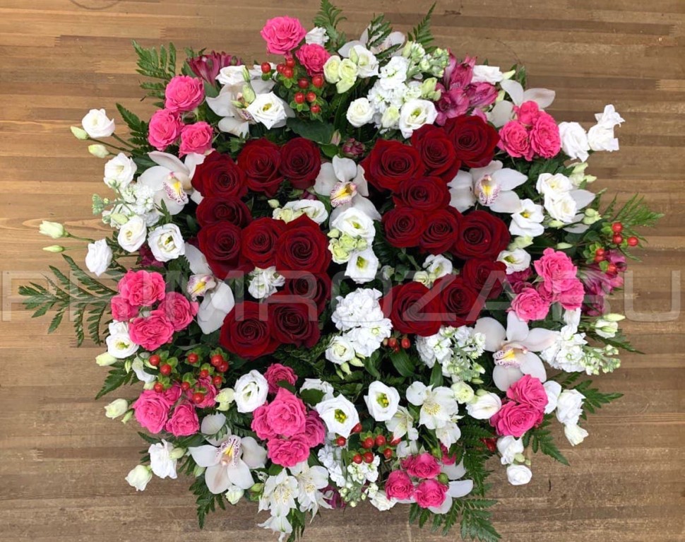 Prefabricated bouquet in the basket #A3452 Flowers delivery Vladivostok
