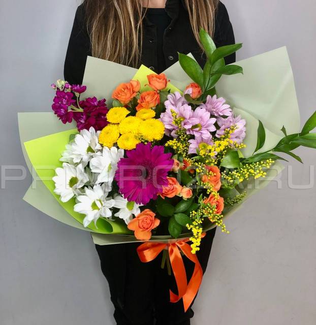 Prefabricated bouquet with gerbera #A7520