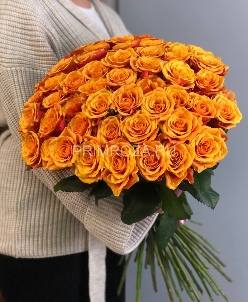 Букет из 51 оранжевых роз #DM037 Flowers delivery Vladivostok