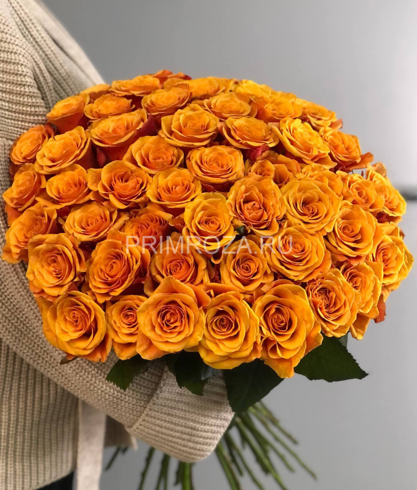 Букет из 51 оранжевых роз #DM037 Flowers delivery Vladivostok