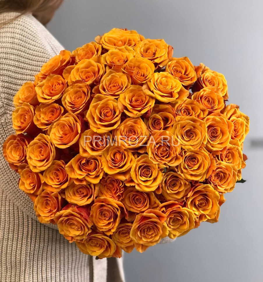 Букет из 51 оранжевых роз #DM037 Flowers delivery Vladivostok