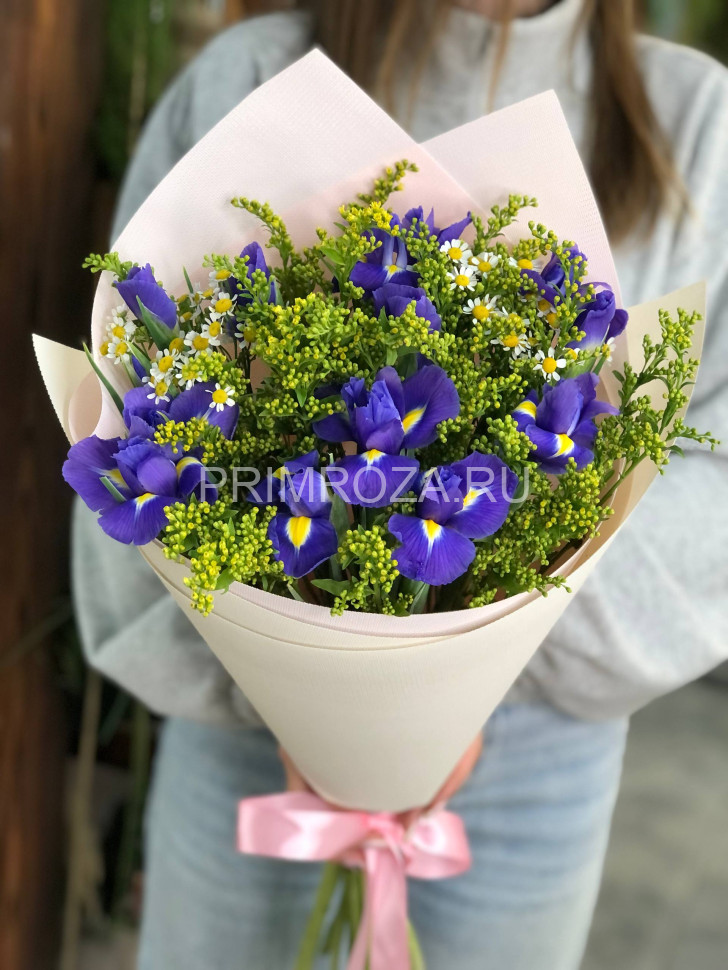 Prefabricated bouquet with irises #A5057 Flowers delivery Vladivostok