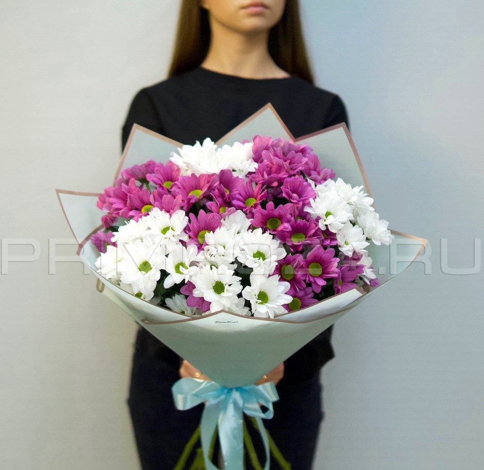 Bouquet of 9 bush chrysanthemums #H091 Flowers delivery Vladivostok