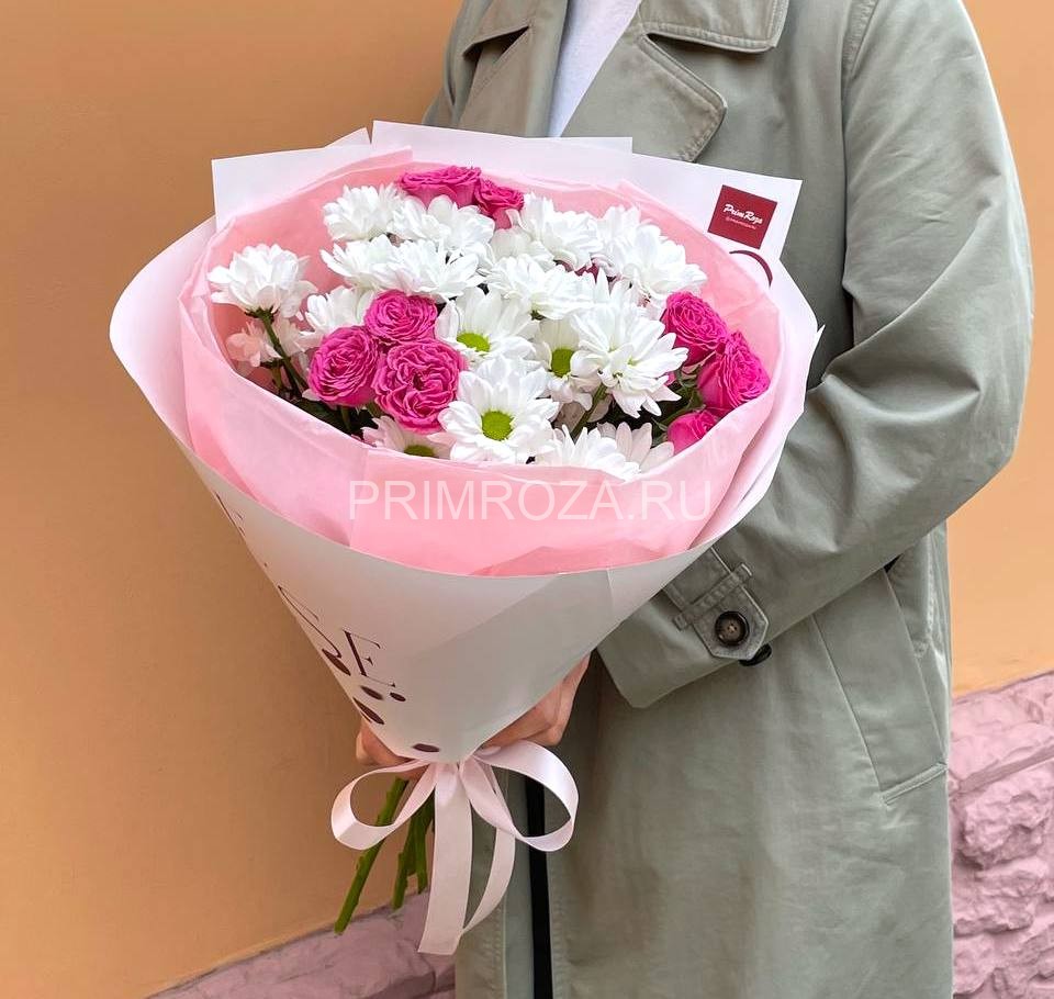 #DV011 Сборный букет с хризантемой 