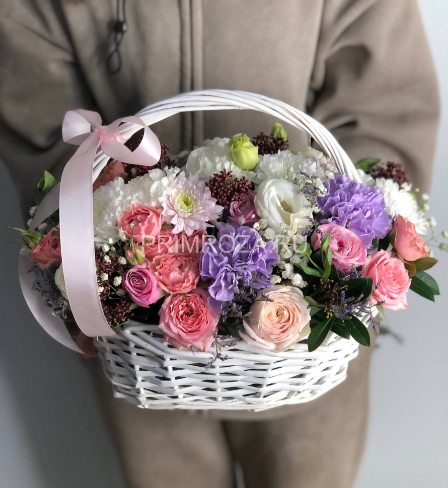 Сборный букет в корзине #A3014 Flowers delivery Vladivostok