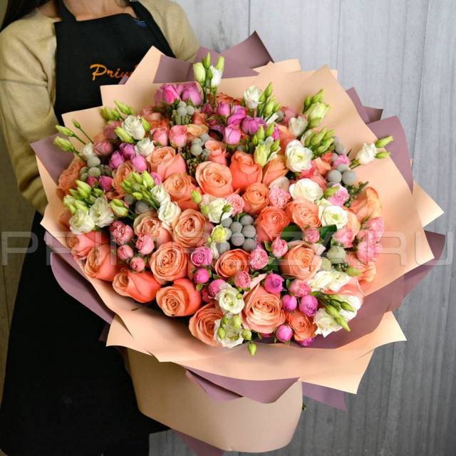 Mixed bouquet with peony rose #A021