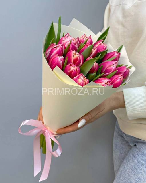 #DV012 Букет пионовидных тюльпанов