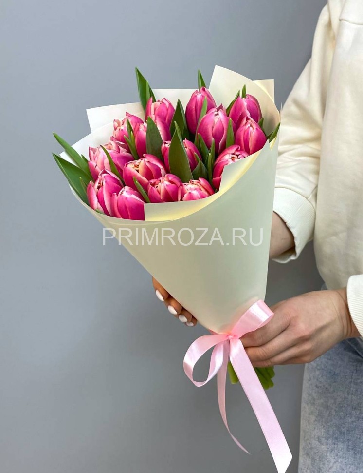 #DV012 Букет пионовидных тюльпанов Flowers delivery Vladivostok