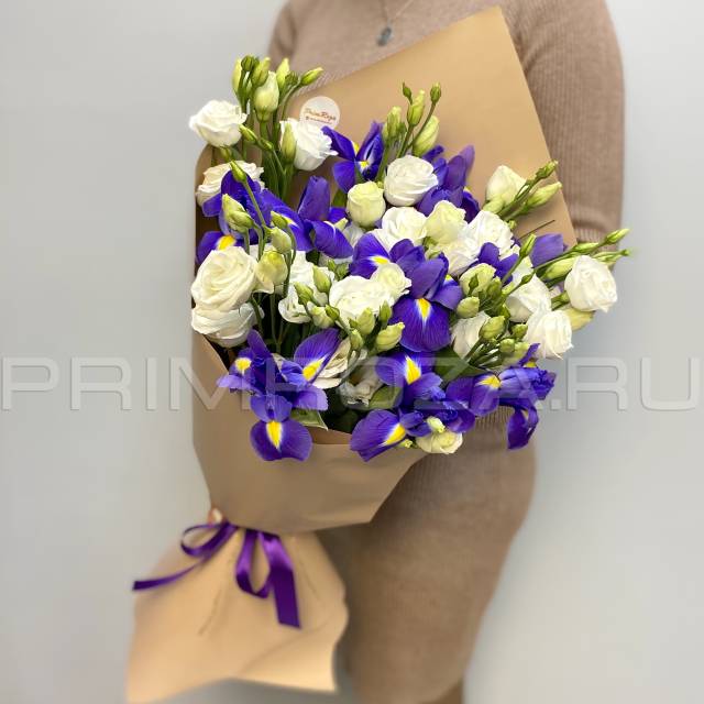 Prefabricated bouquet with irises #A7495