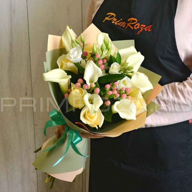 Mixed bouquet with Calla lilies#A1923