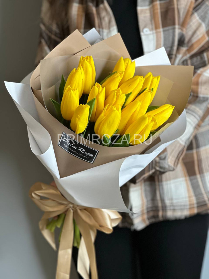 ЖЕЛТЫЕ ТЮЛЬПАНЫ (15шт)    Flowers delivery Vladivostok
