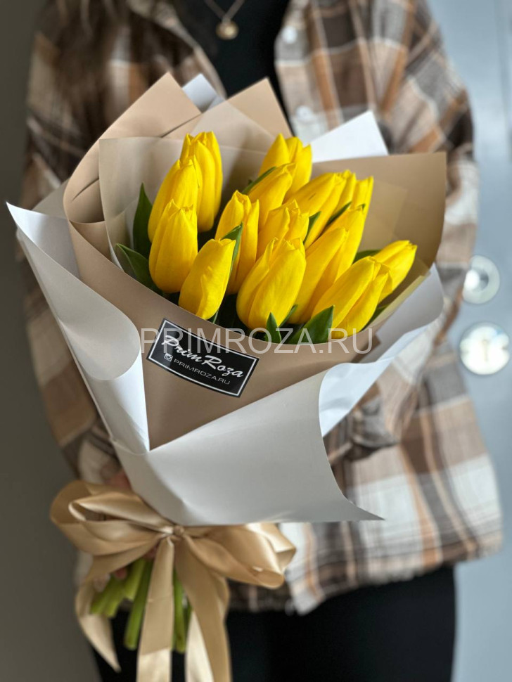 ЖЕЛТЫЕ ТЮЛЬПАНЫ (15шт)    Flowers delivery Vladivostok