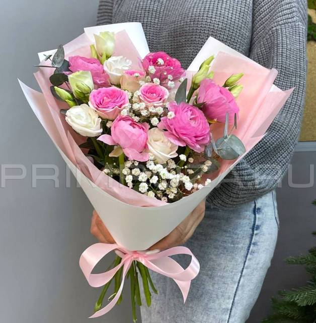 Prefabricated bouquet with daffodils and hyacinths #A0367