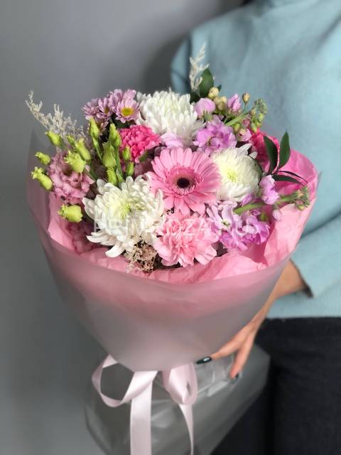 Сборный нежный букет #В5691