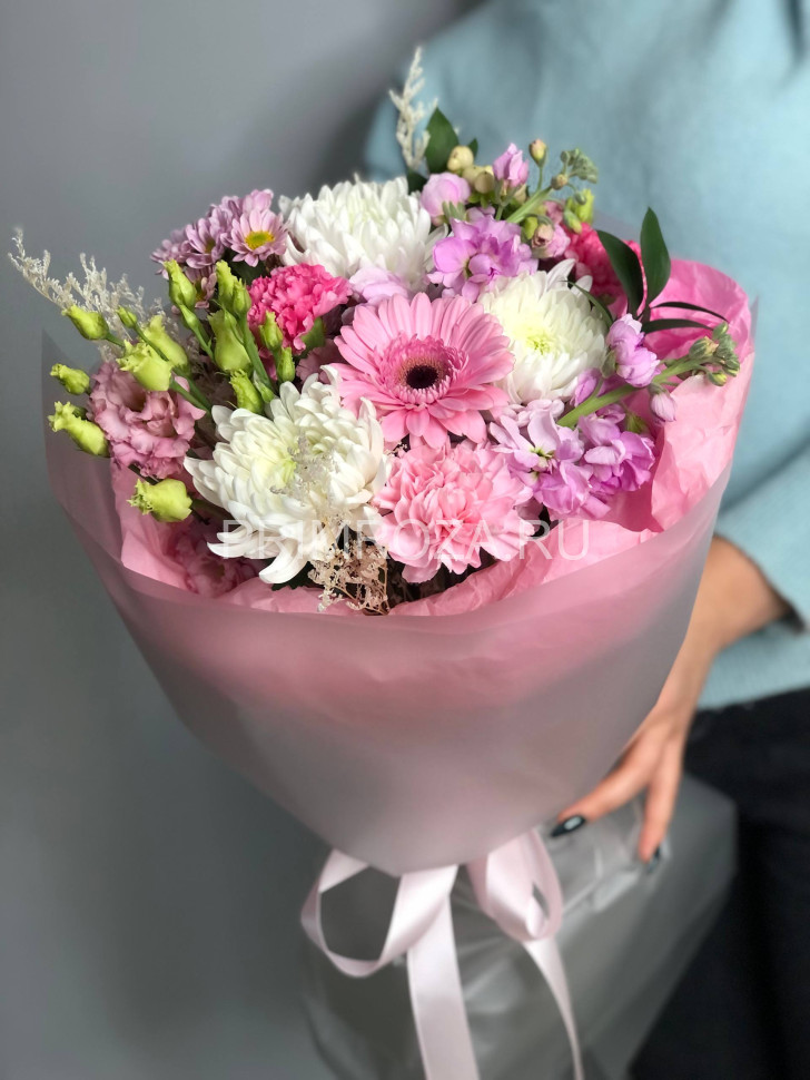 Сборный нежный букет #В5691 Flowers delivery Vladivostok