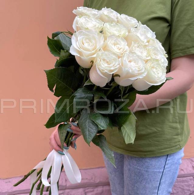 15 White roses #R15254