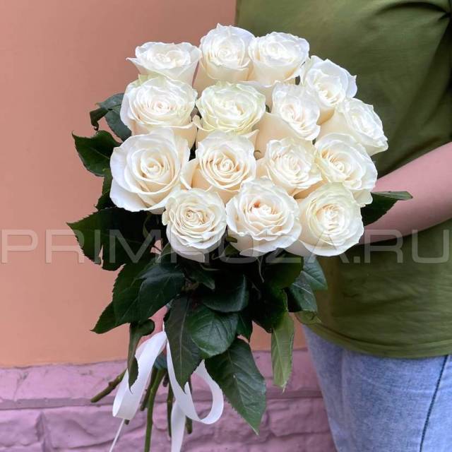 15 White roses #R15254