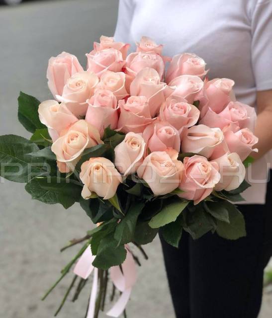 Нежно розовые розы Эквадор#R4544 