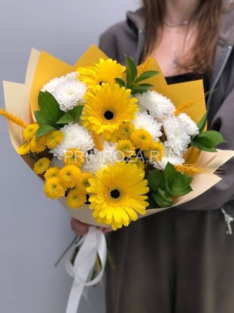 Prefabricated bouquet with gerbera #A6366