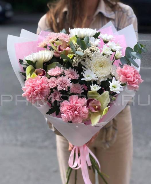 Нежное ассорти с орхидеей #R0914