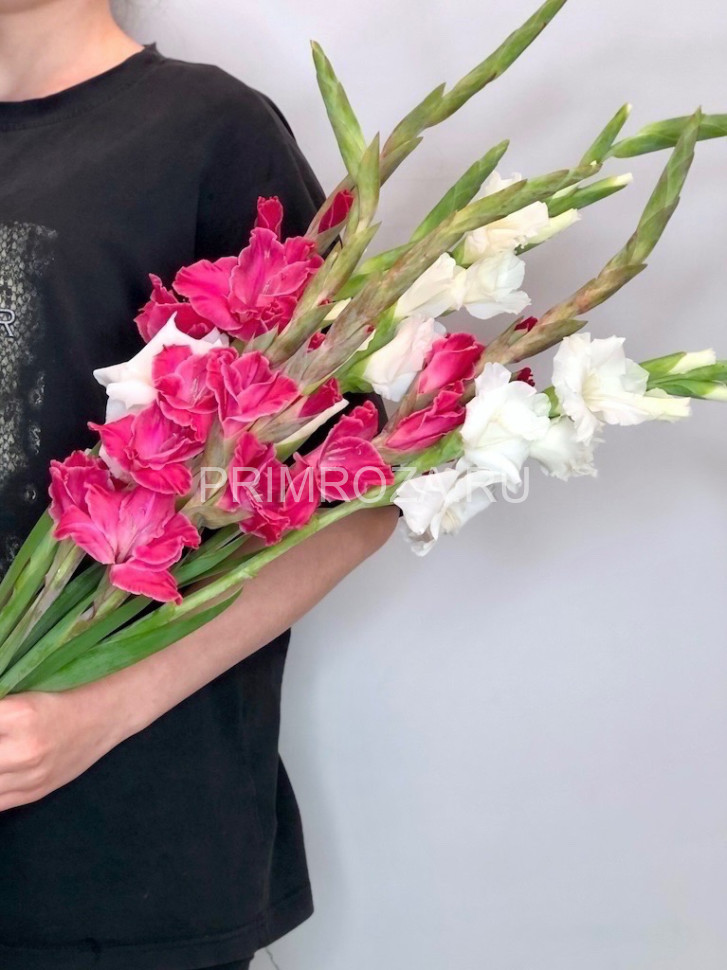 Букет разноцветных гладиолусов  Flowers delivery Vladivostok