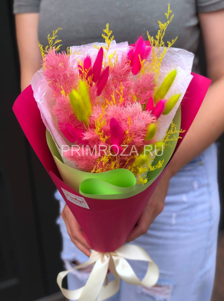 Букет комплимент из сухоцветов#S0012 Flowers delivery Vladivostok