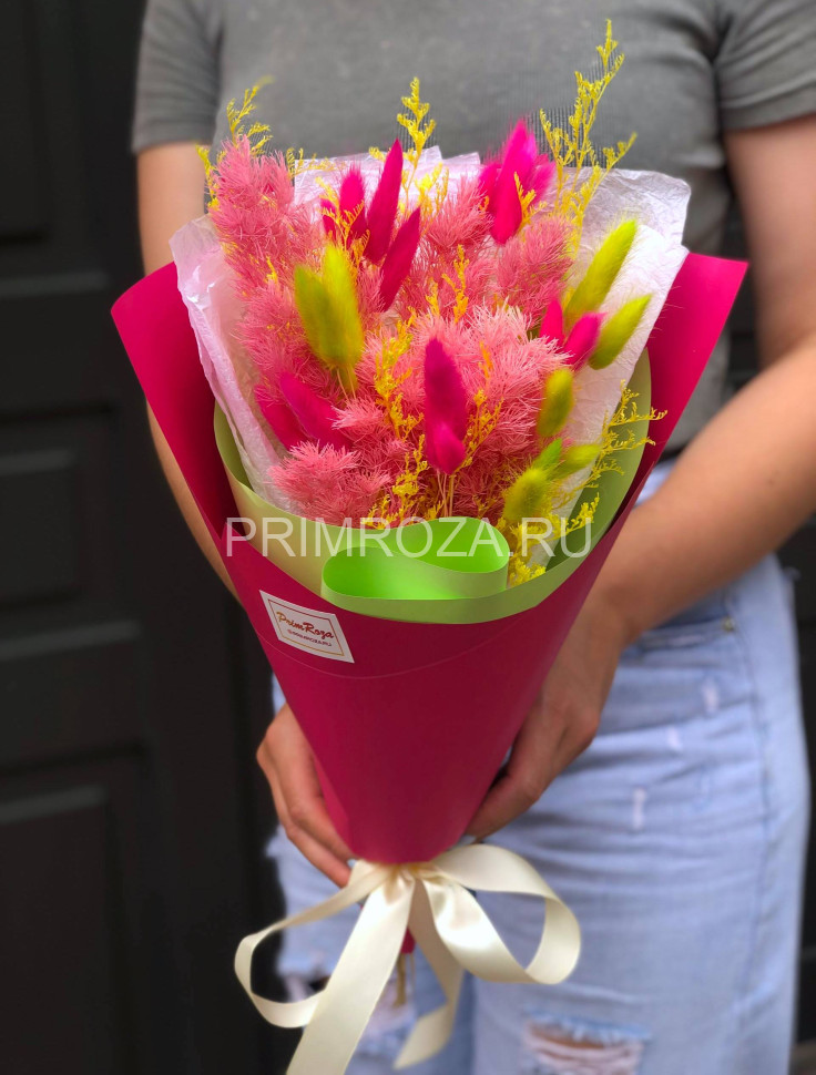 Букет комплимент из сухоцветов#S0012 Flowers delivery Vladivostok