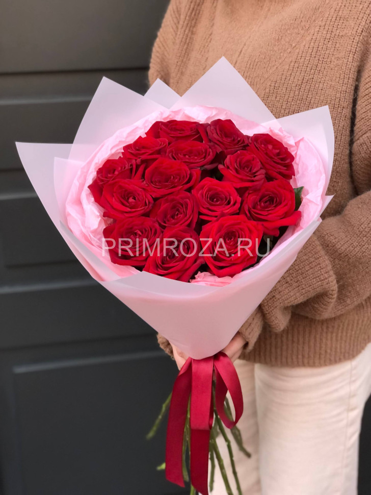 Букет из 15 красных роз #A0014 Flowers delivery Vladivostok