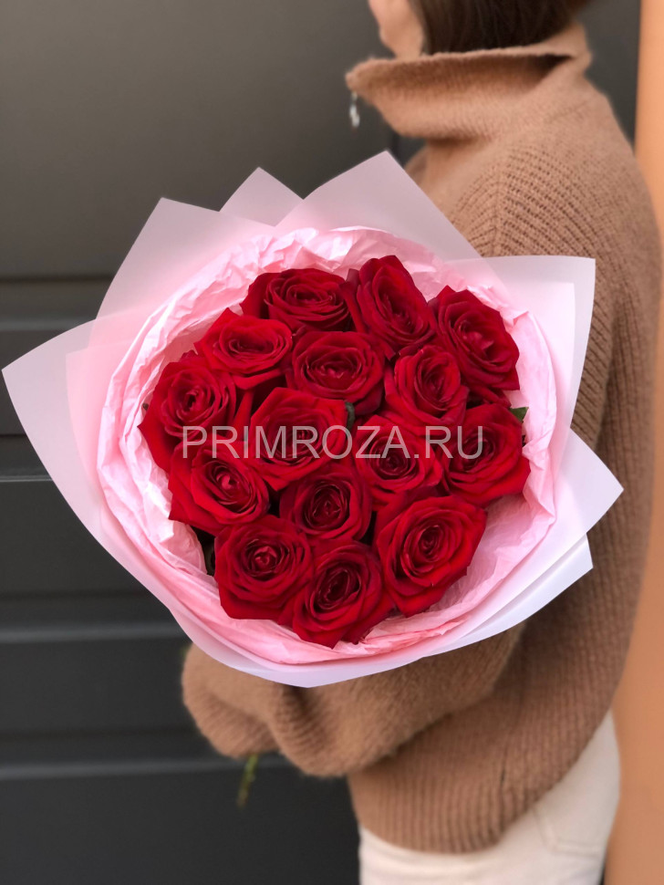 Букет из 15 красных роз #A0014 Flowers delivery Vladivostok