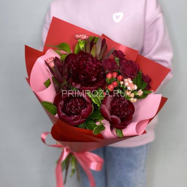 Bouquet with peonies #A2969