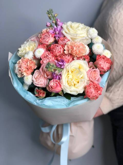 Сборный нежный букет #В5692