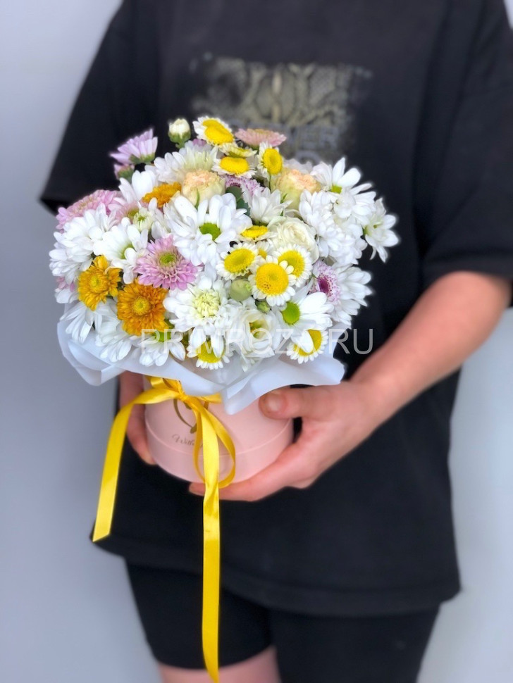 Композиция из разноцветных хризантем #7371 Flowers delivery Vladivostok