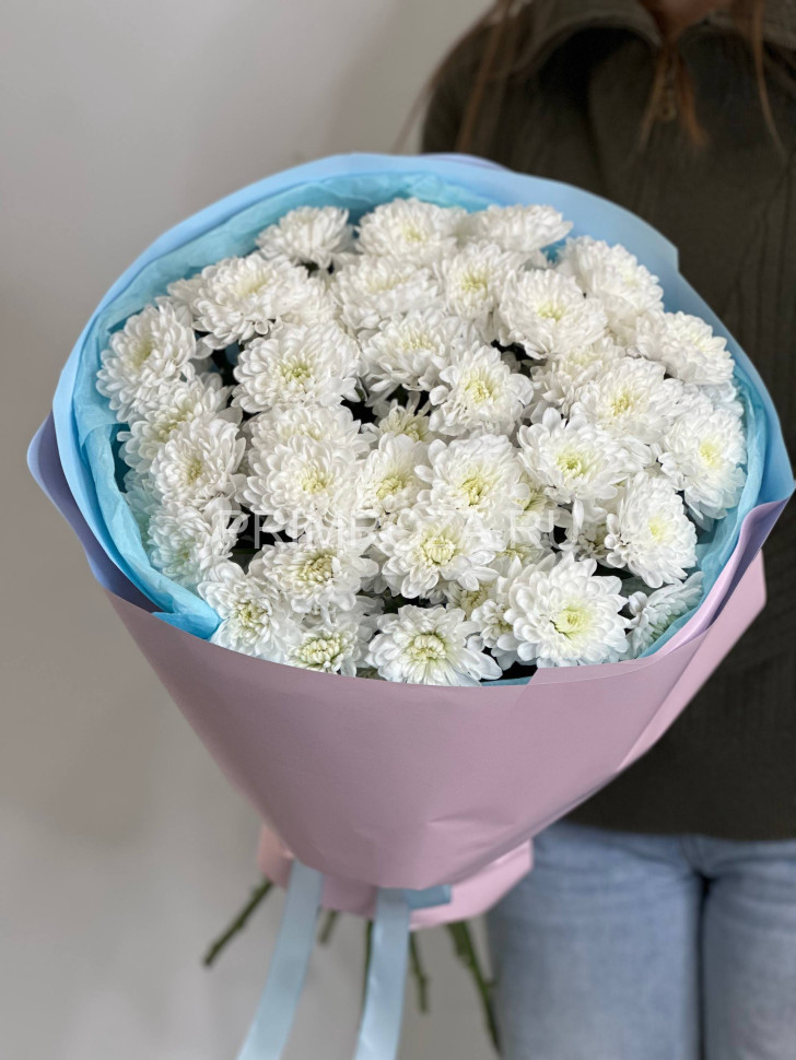 #DV024 Монобукет из 9 хризнтем алтай Flowers delivery Vladivostok